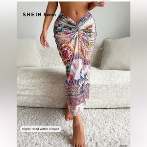 Multicolor coverup skirt